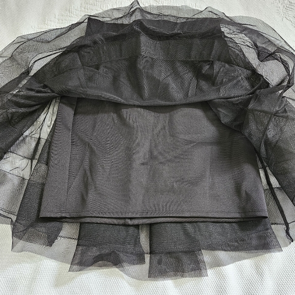 Milly skirt black netting tulle overlay 50s pin up style party formal size 10 - Picture 6 of 9